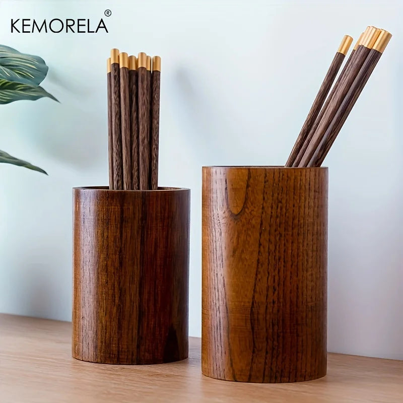 Wooden Chopstick & Utensil Holder