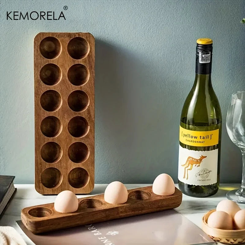 Carved Wood Egg Tray
