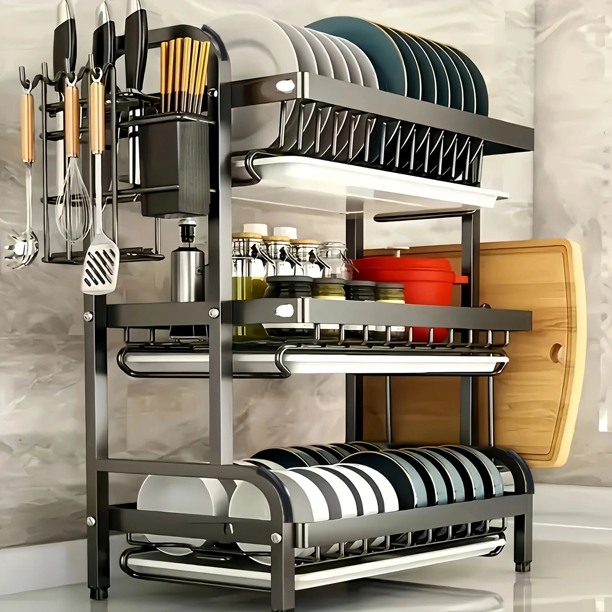3-Tier Steel Kitchen Rack