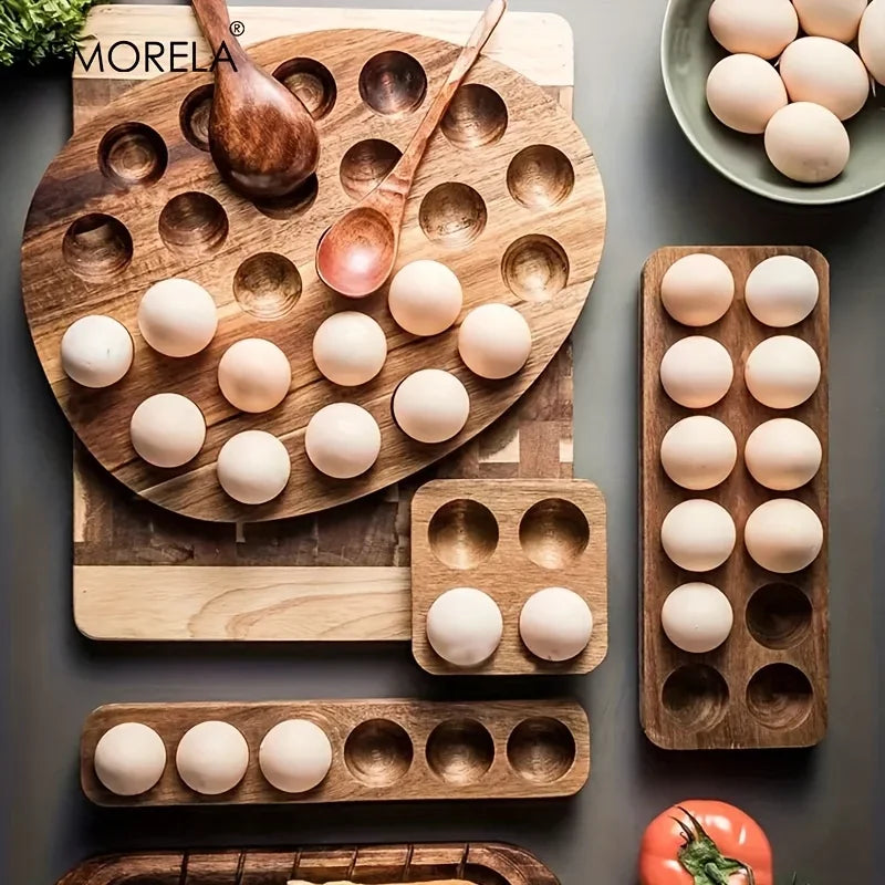 Carved Wood Egg Tray