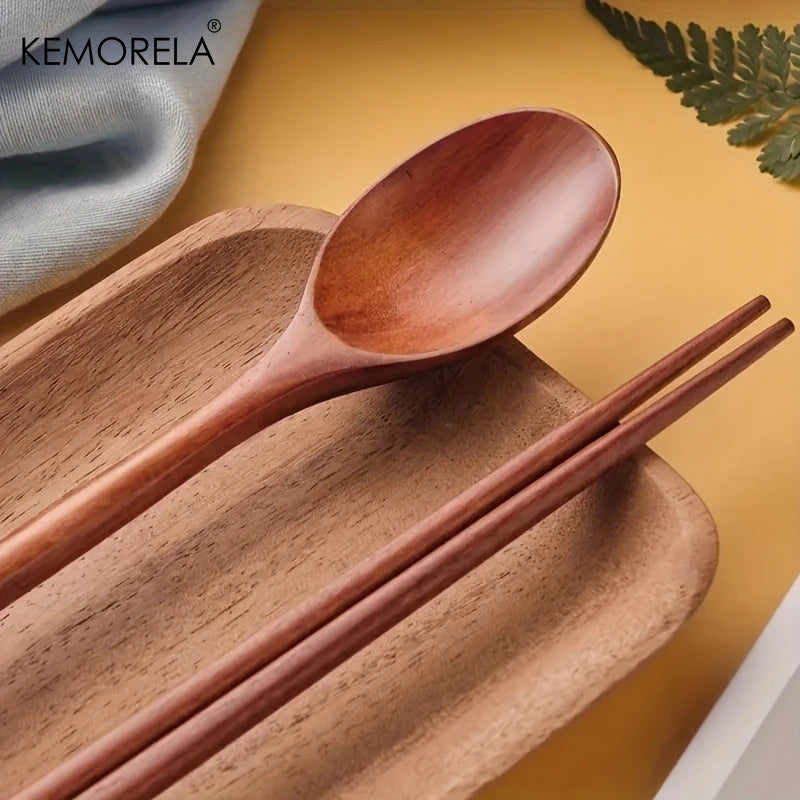 Korean Wooden Spoon & Chopstick Set (6 Pairs)