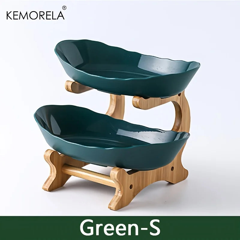 Bamboo Fruit Basket Stand