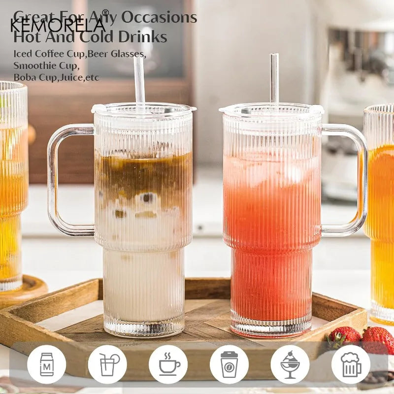 Ribbed Glass Tumbler 1L