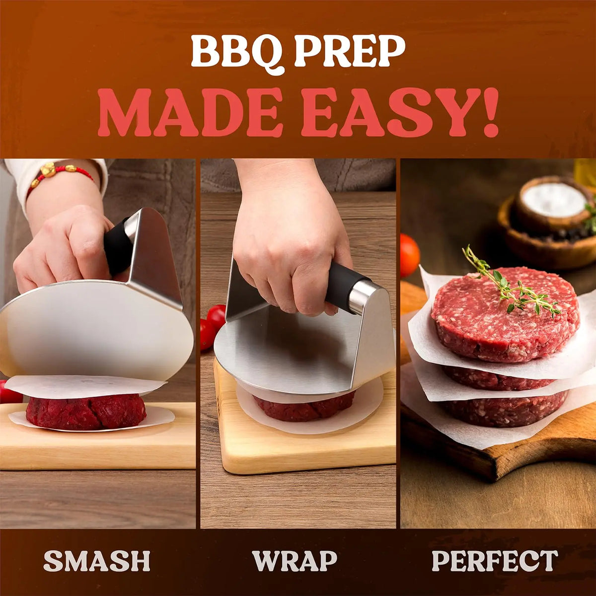 Anti-Scald Smash Burger Press