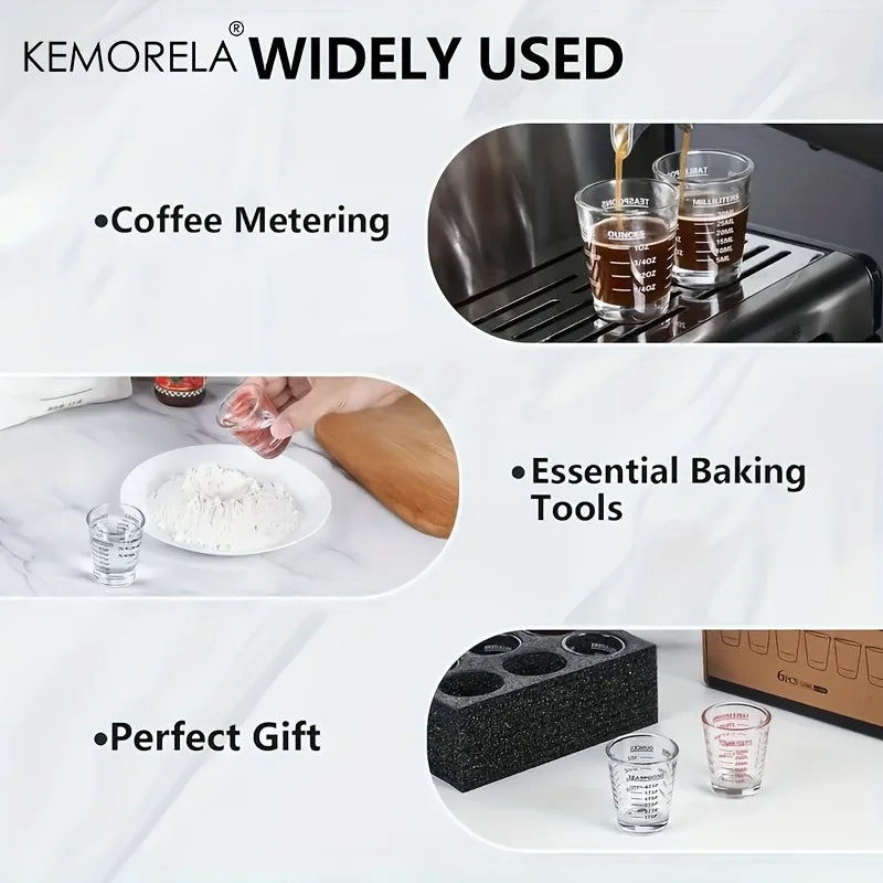 Glass Measuring Cup with Multi-Scale Markings (30ml)