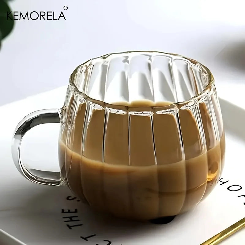 Pumpkin-Shaped Glass Mug Set (6pcs)