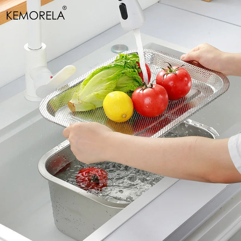 Stainless Steel Sink Basin with Strainer Tray