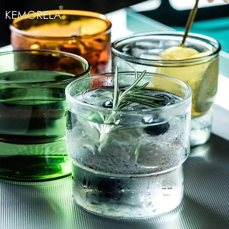 Stackable Two-Tone Borosilicate Glass Cups (Set of 2)