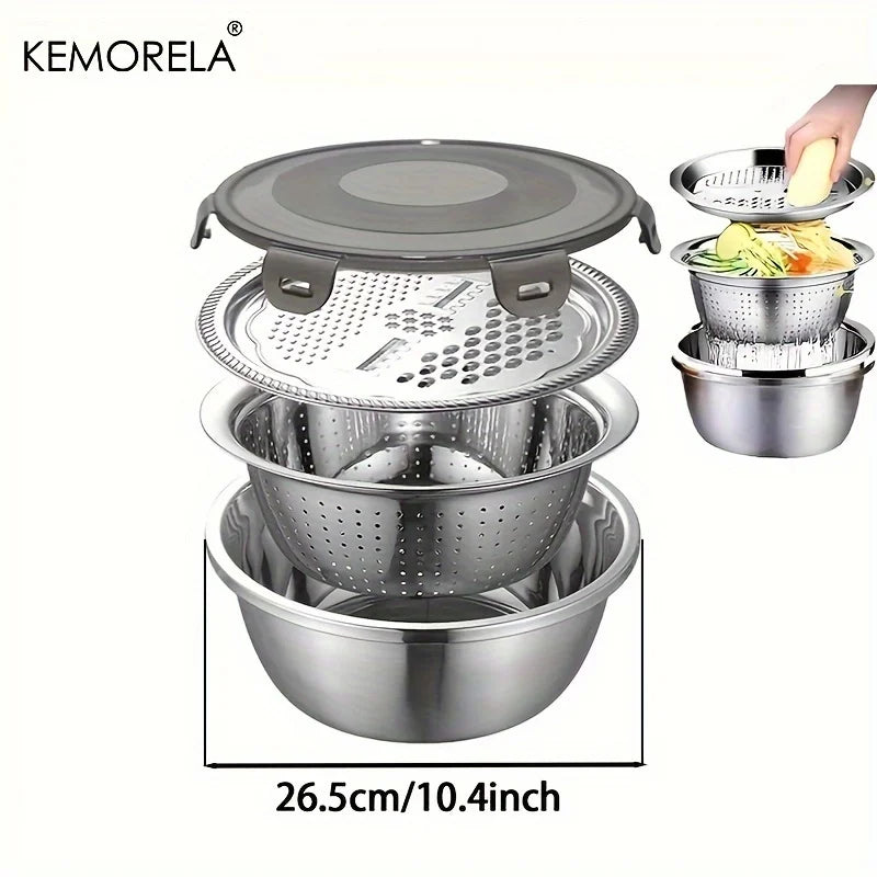 3-in-1 Stainless Mixing Bowl