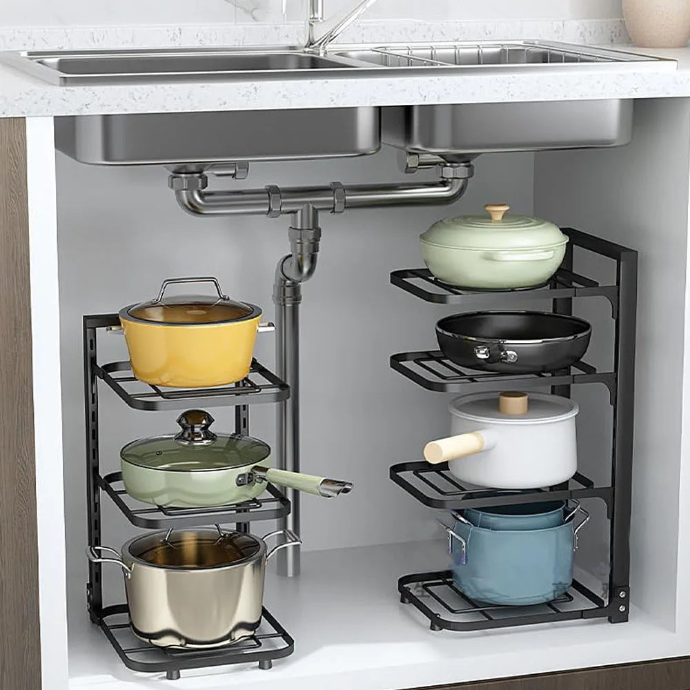 Heavy-Duty Under Cabinet Pot & Pan Rack