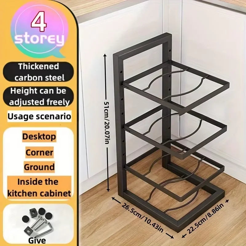 Heavy-Duty Under Cabinet Pot & Pan Rack