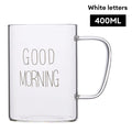 Good Morning Glass Mug with Handle