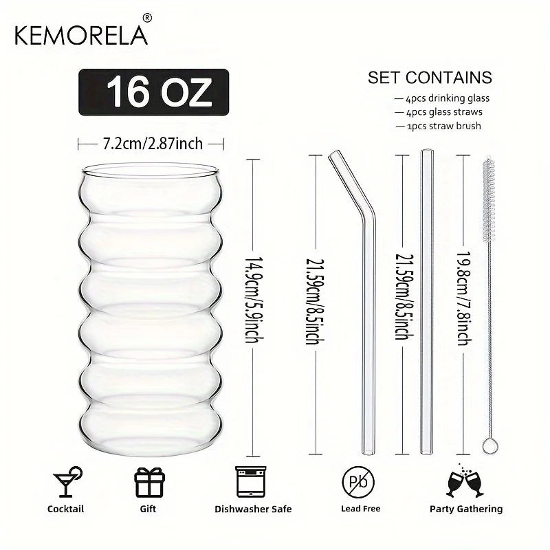 Bubble Ring Glass Cups