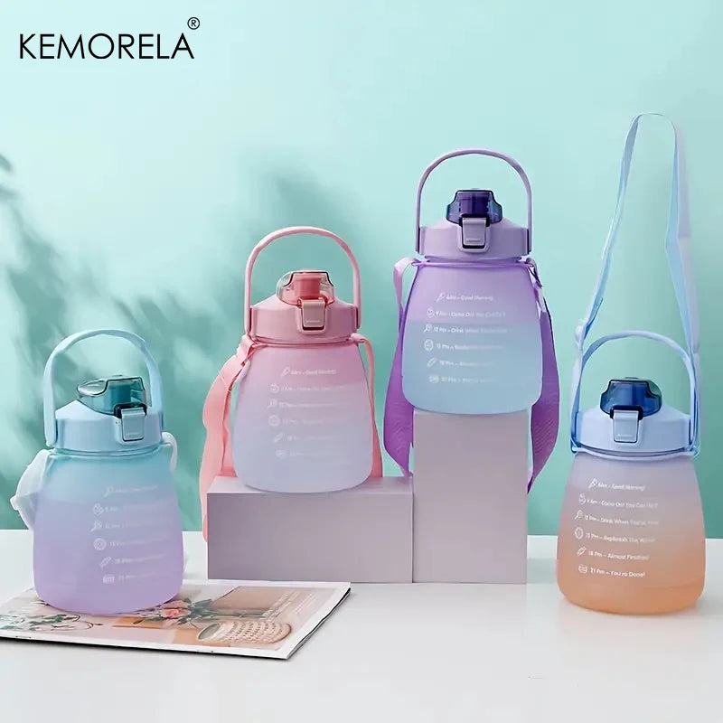 Motivational Water Bottle with Phone Holder (1.3L)