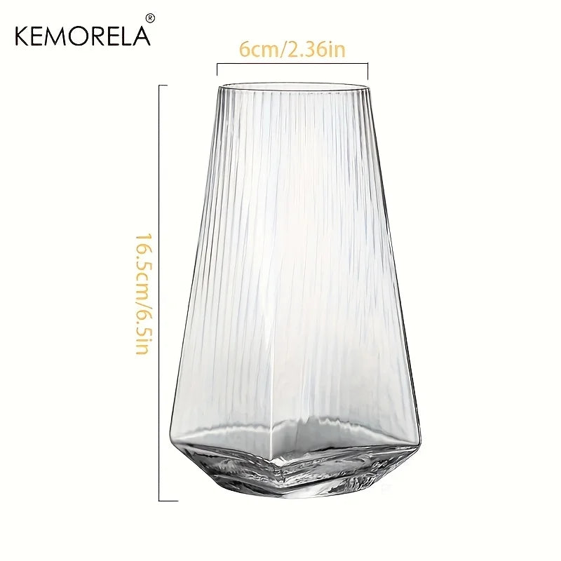 Diamond-Cut Glass Tumbler