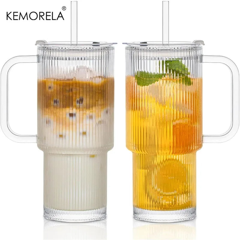 Ribbed Glass Tumbler 1L