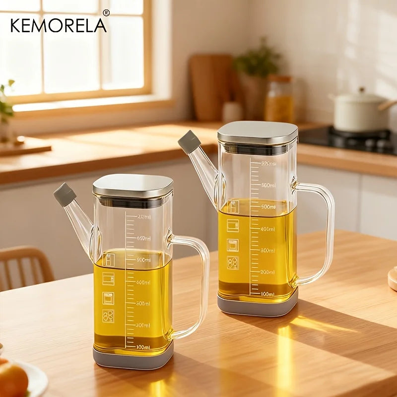Glass Oil Dispenser Bottle with Measurement Scale (700/1000ml)