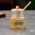 Glass Honey Jar with Bamboo Lid & Dipper