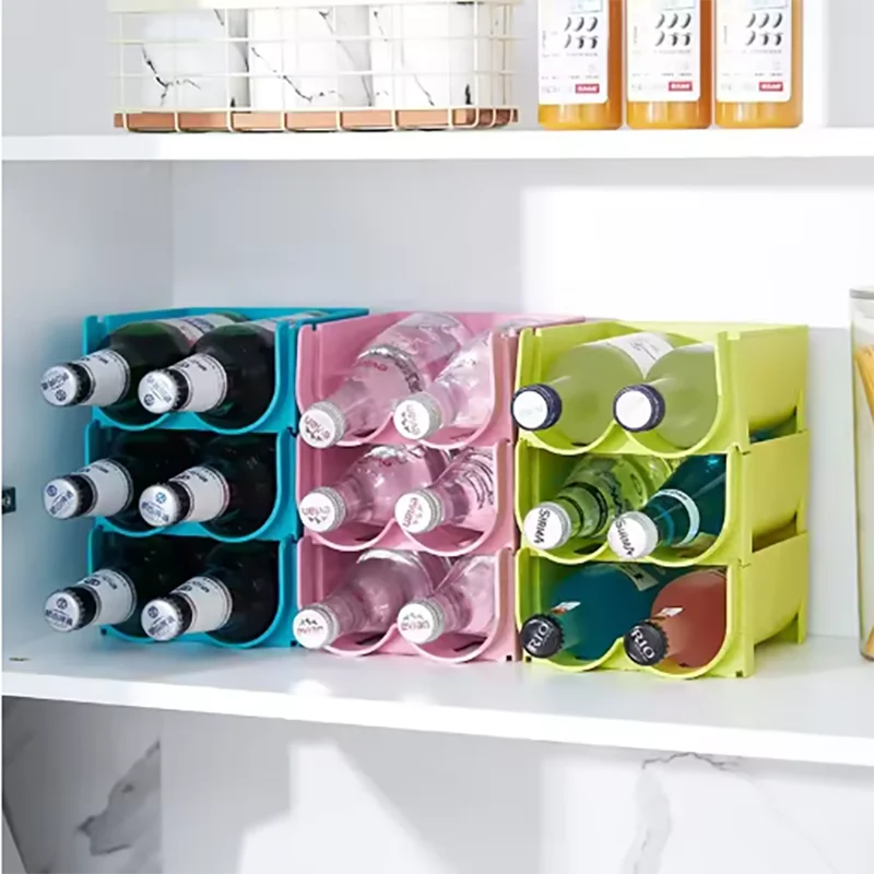 Fridge Organizer Rack – Can & Bottle Holder