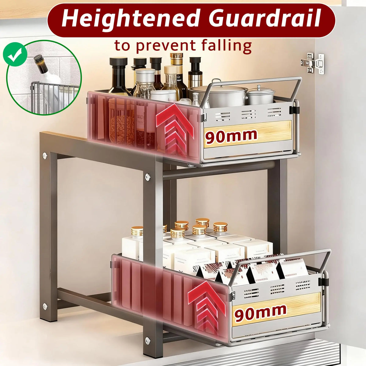 Slide-Out Under Sink Spice Rack