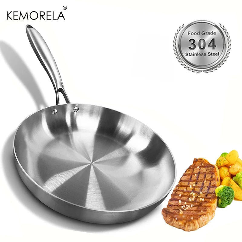 304 Steel Frying Pan