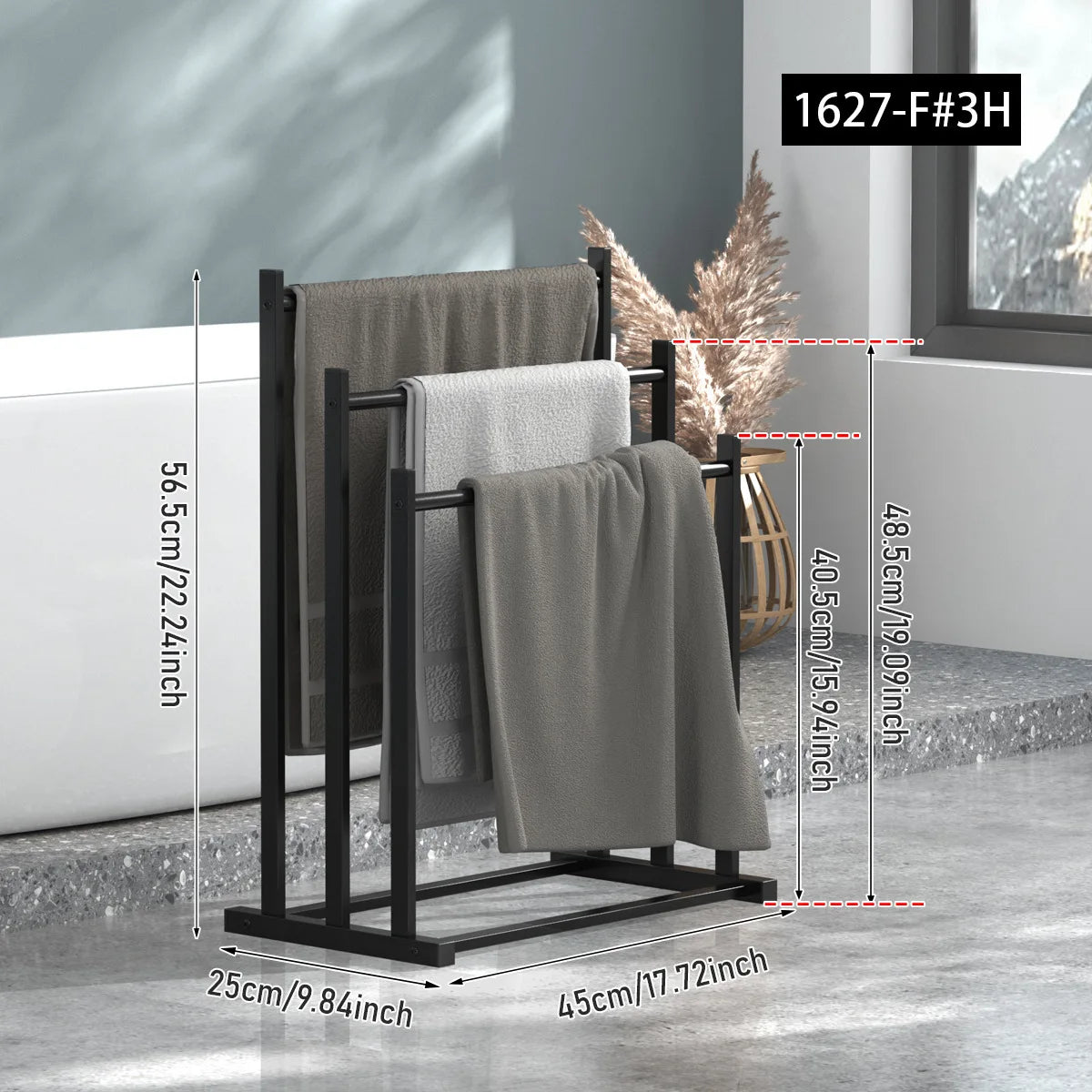 3-Tier Freestanding Towel Rail