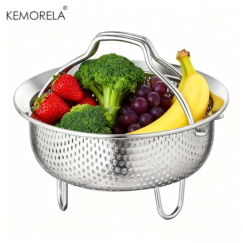 Stainless Steel Colander with Handles & Legs