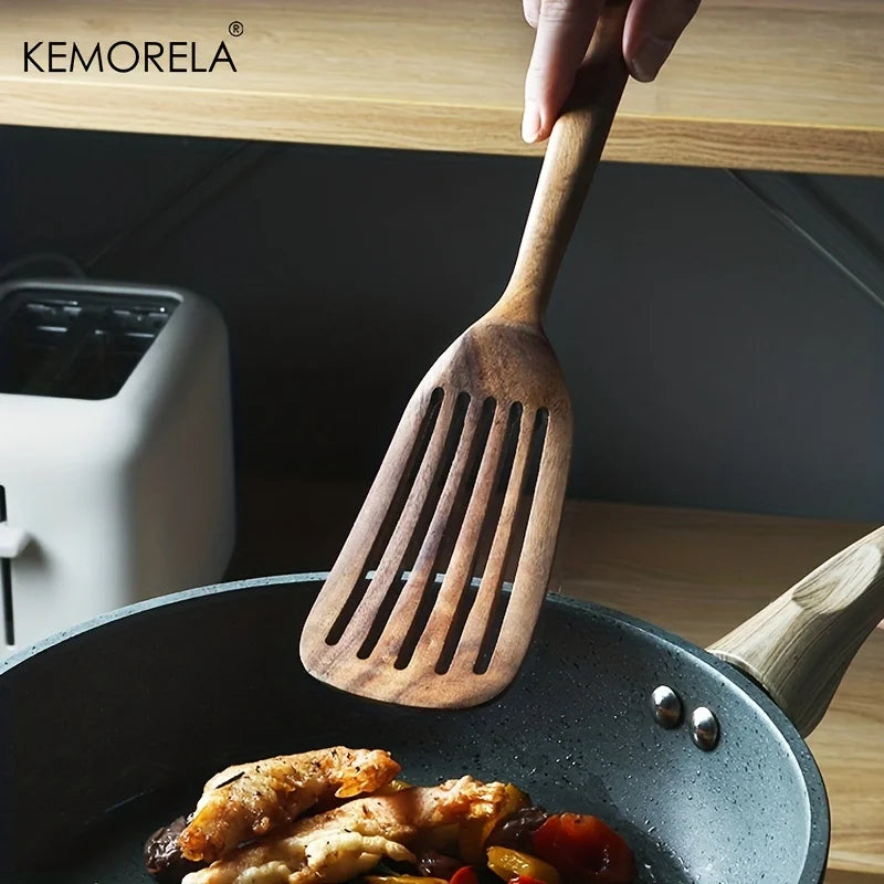 Teak Wood Spatula & Slotted Turner Set (2pcs)