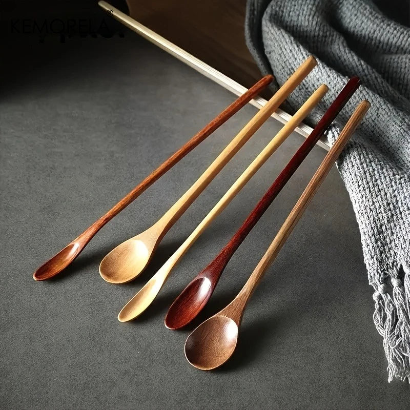 Long Handle Wooden Spoon Set