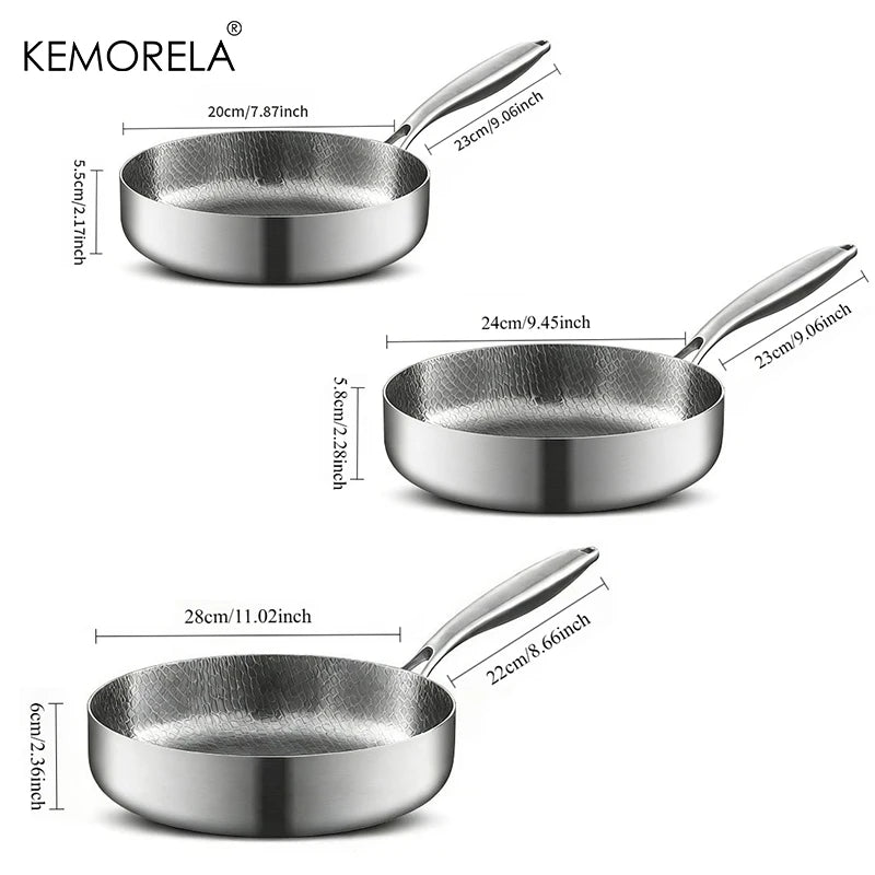 Titanium Steel Hammered Non-Stick Frying Pan (24cm / 28cm)