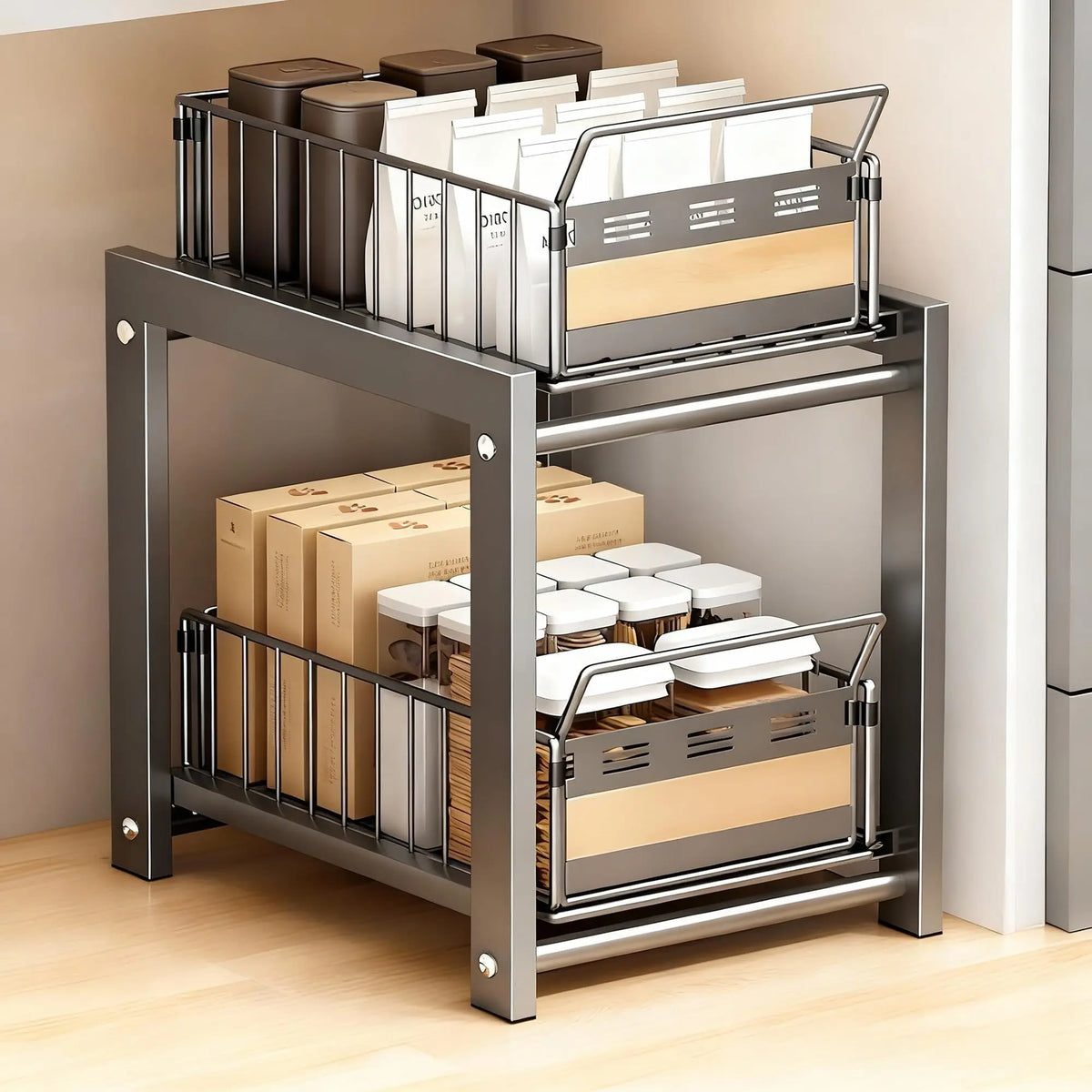 Slide-Out Under Sink Spice Rack