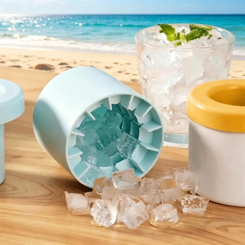 Silicone Ice Cube Maker Cup with Lid (Mini Cubes)