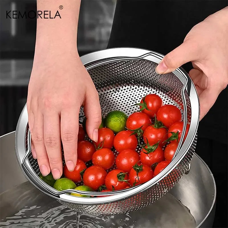 Stainless Steel Colander with Handles & Legs