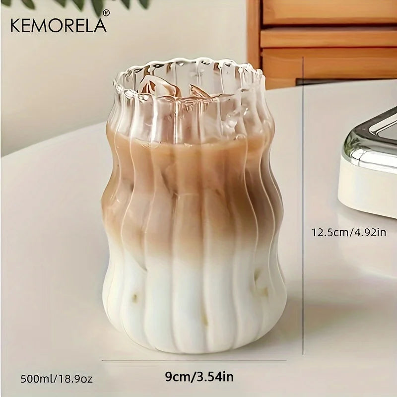 Wavy Glass Cups Set (6pcs)
