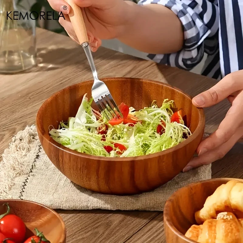 Acacia Salad Bowl Set