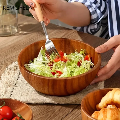 Acacia Salad Bowl Set