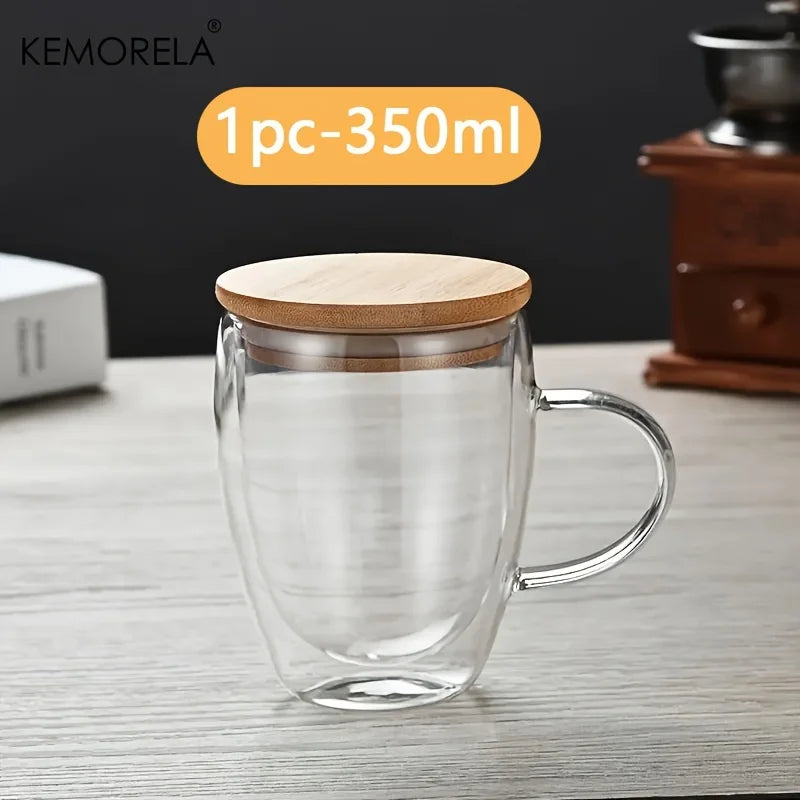 Double Wall Bamboo Lid Mug