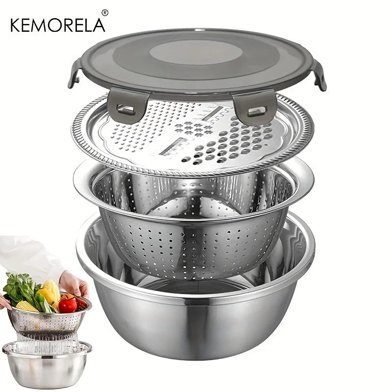3-in-1 Stainless Mixing Bowl