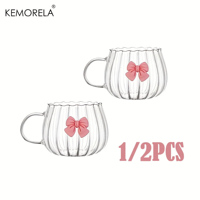 Ribbed Pumpkin Glass Mug