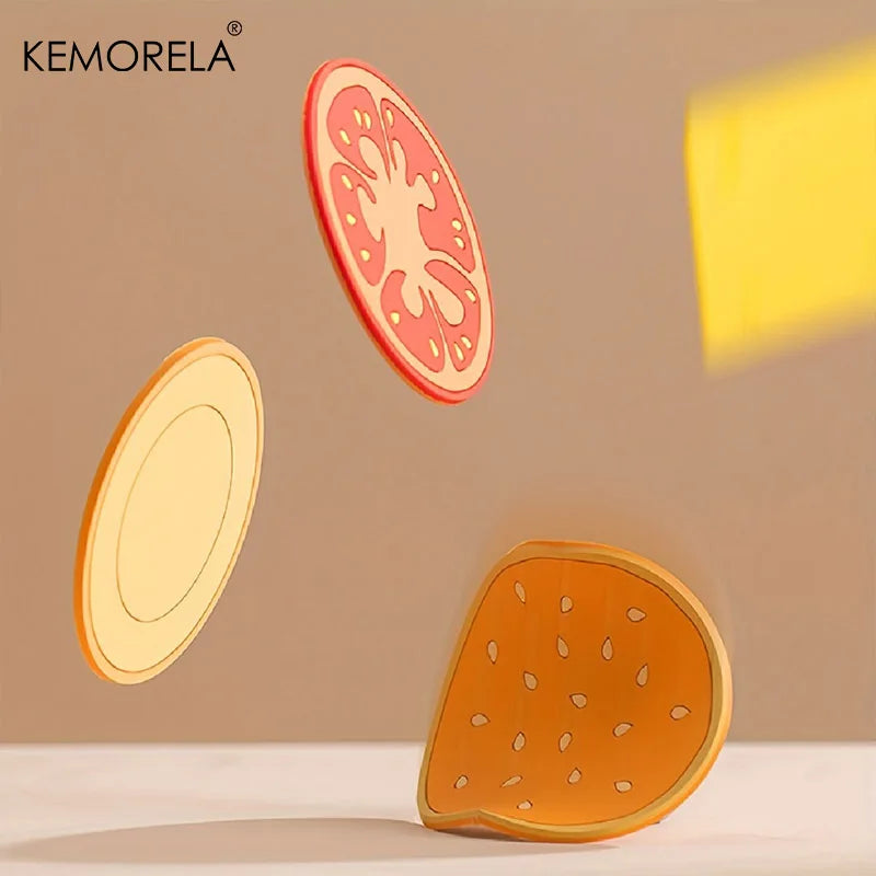 Hamburger Layer Silicone Cup Coaster Set (6-Piece Stacking Set)