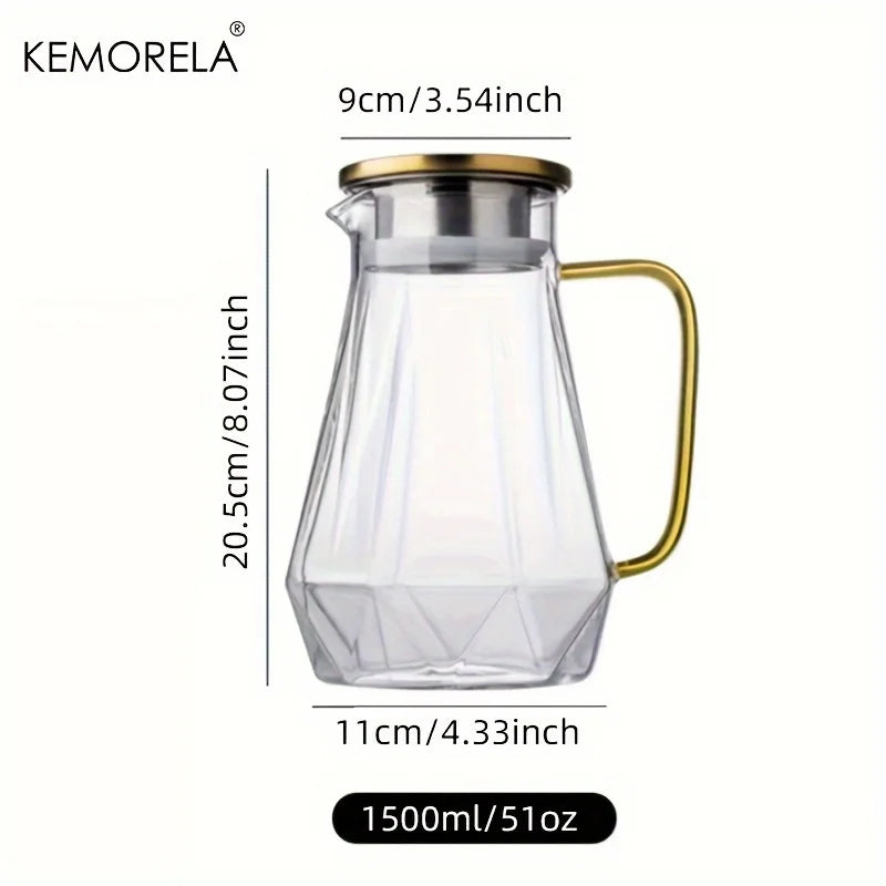 Diamond Glass Water Pitcher