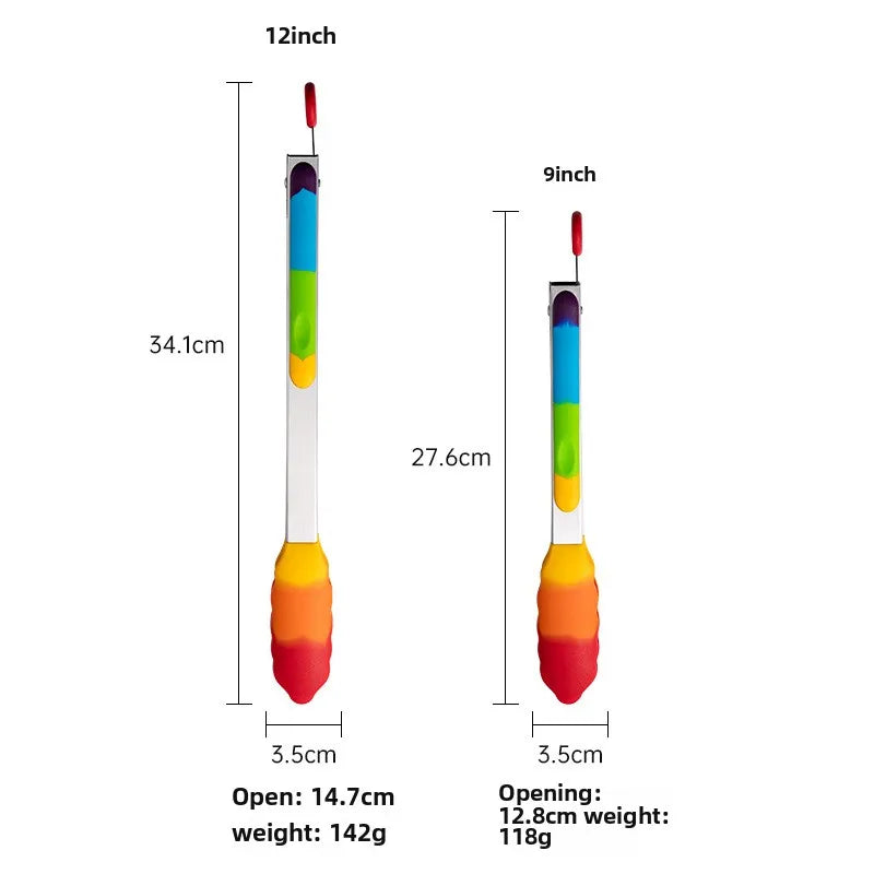 Heat-Resistant Silicone Food Tongs
