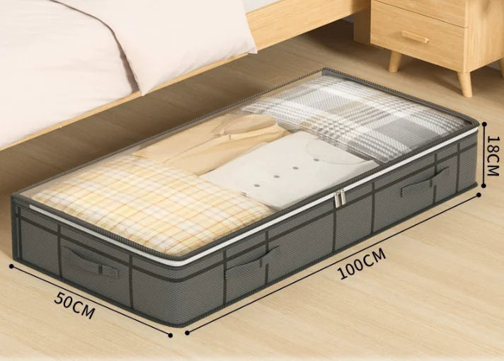 Foldable Under-Bed Storage Bag with Zipper