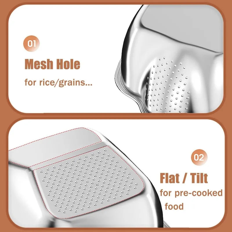 Stainless Steel Over-Sink Colander & Wash Basin with Handles