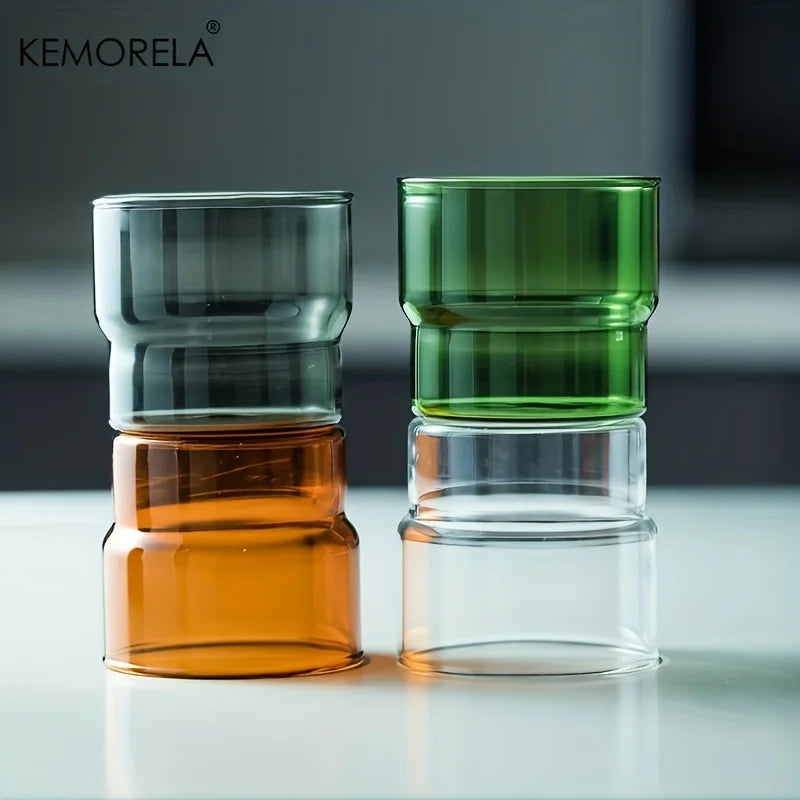 Stackable Two-Tone Borosilicate Glass Cups (Set of 2)