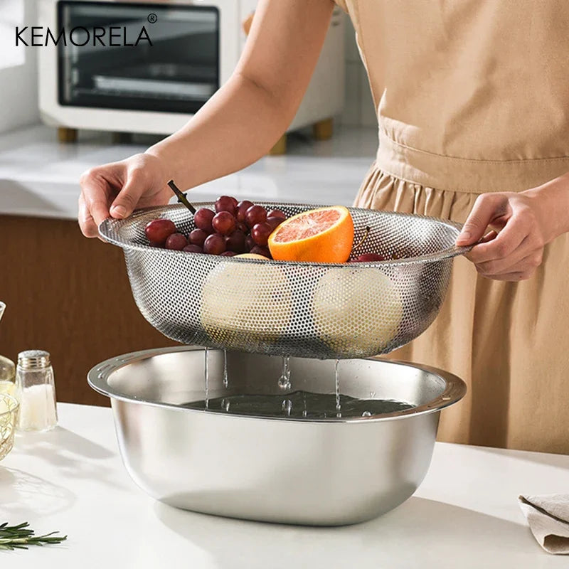 Stainless Steel Colander & Mixing Bowl Set