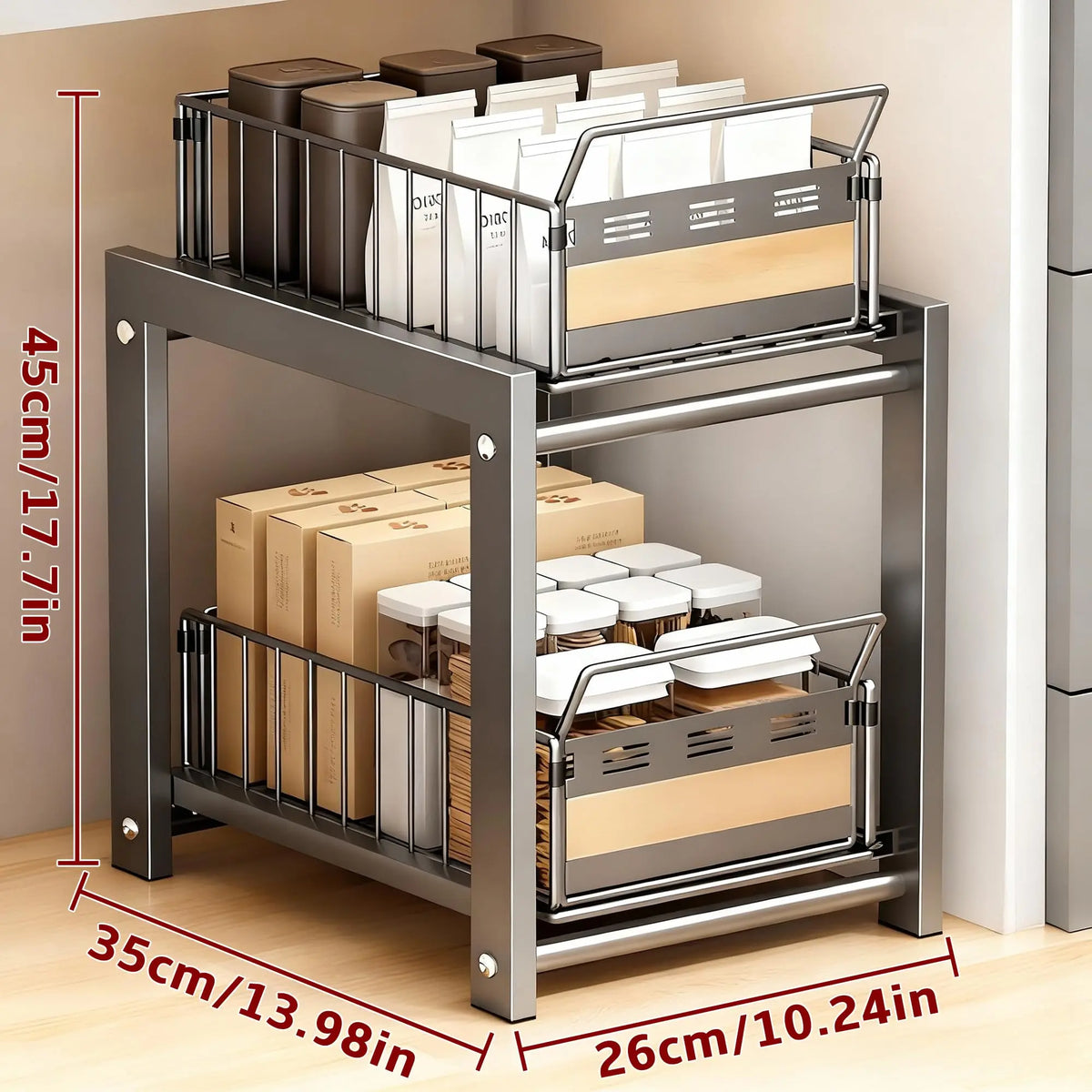Slide-Out Under Sink Spice Rack