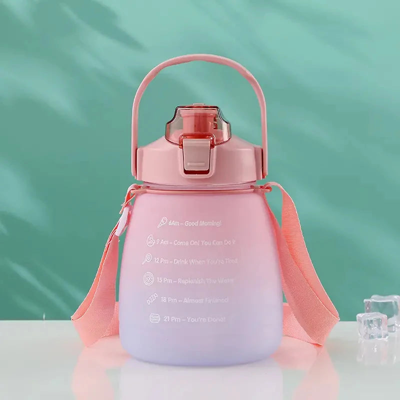 Motivational Water Bottle with Phone Holder (1.3L)