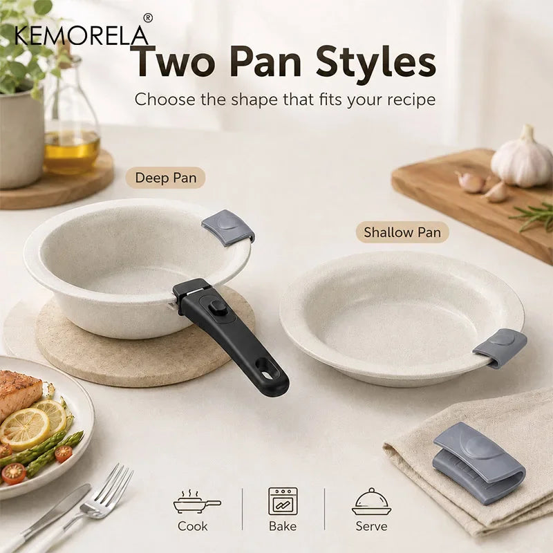 Korean-Style Ceramic UFO Pan with Handles