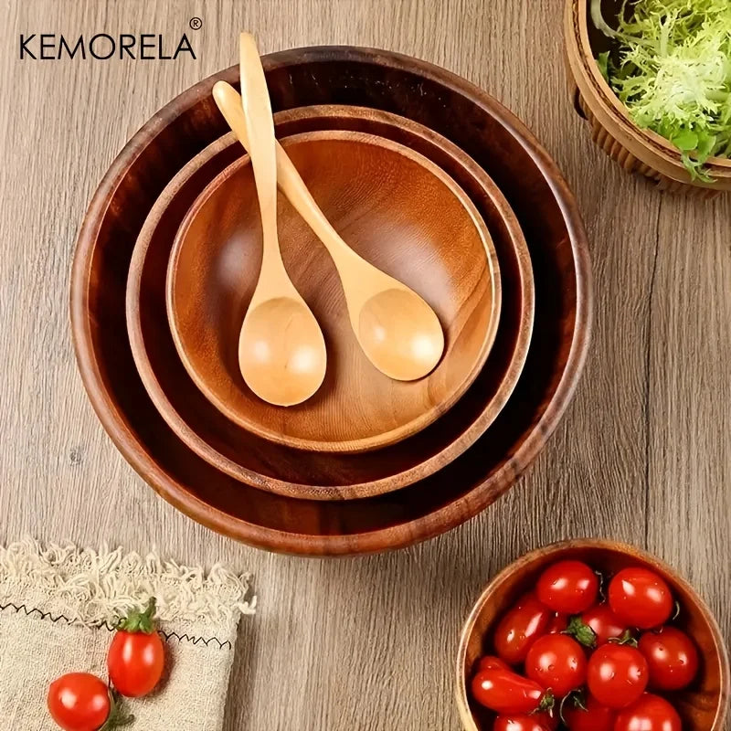 Acacia Salad Bowl Set